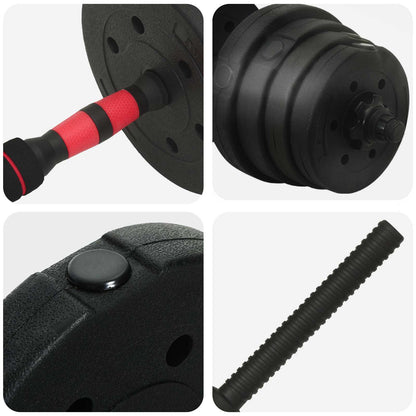 2-In-1 Hantelset 40Kg Zement Und Eisensand