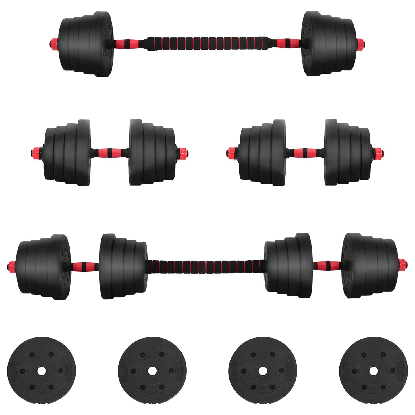 2-In-1 Hantelset 40Kg Zement Und Eisensand
