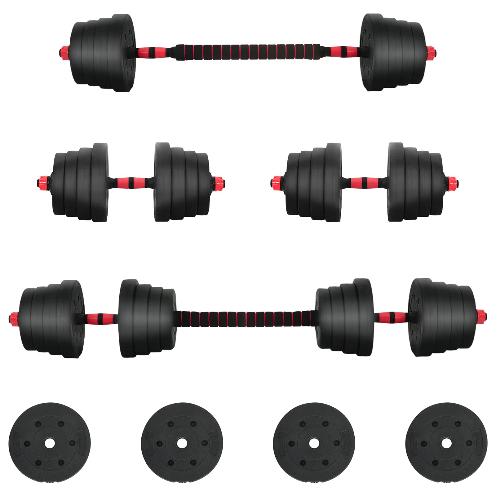 2-In-1 Hantelset 40Kg Zement Und Eisensand