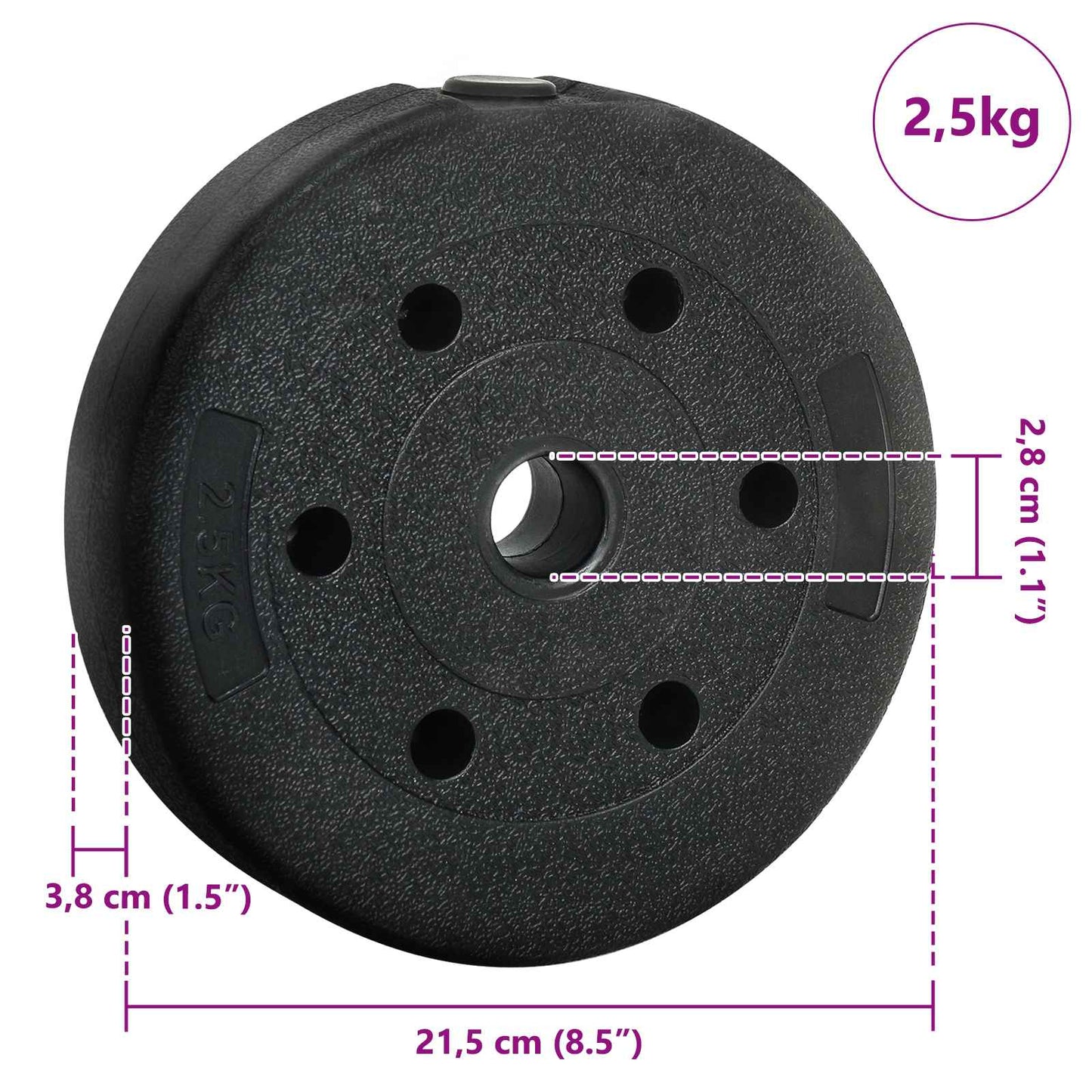 2-In-1 Hantelset 40Kg Zement Und Eisensand