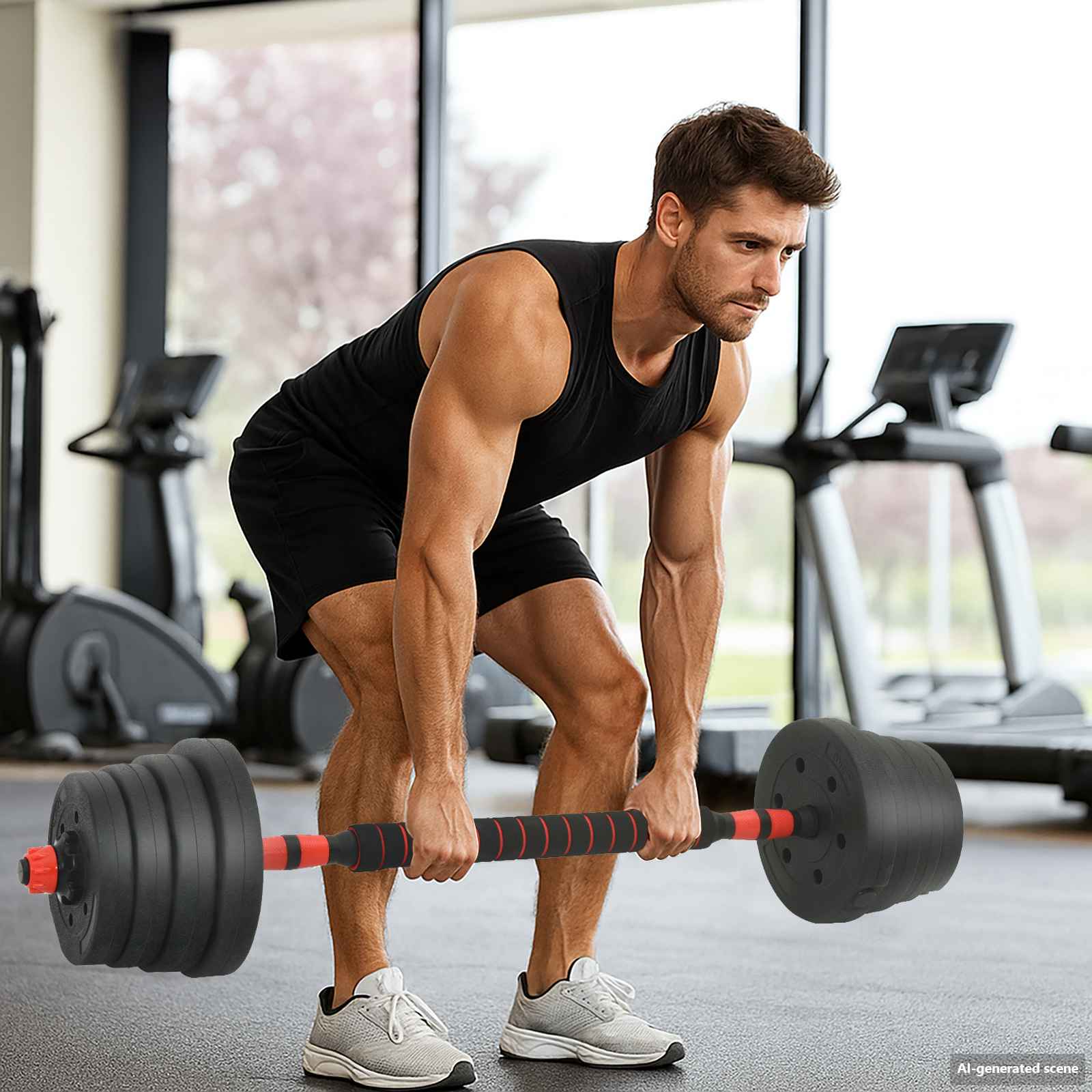 2-In-1 Hantelset 40Kg Zement Und Eisensand