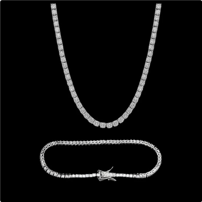 Tennisarmband 3 mm 4 mm 5 mm Kupfer Mikro-Zirkonia-Einlage einreihig Hip-Hop-Armband