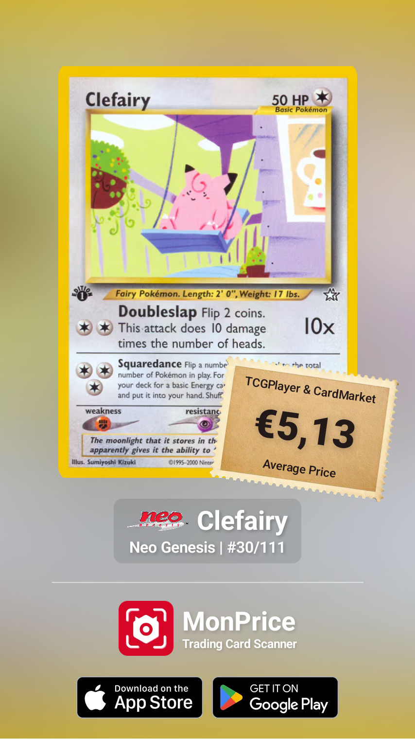 SAMMELKARTE Pokémon Piepi Deutsch