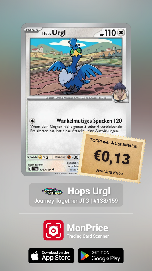 SAMMELKARTE Pokémon Hops Urgi Deutsch