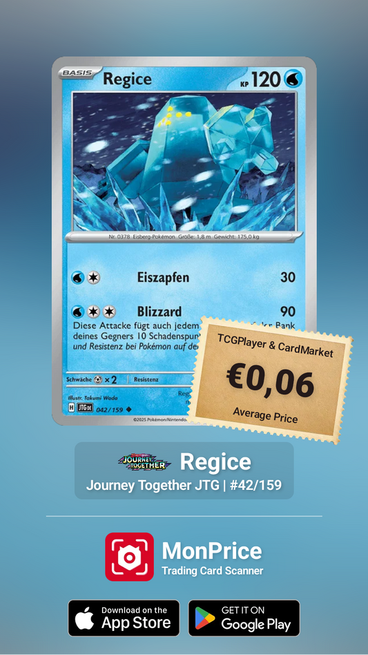 SAMMELKARTE Pokémon Regice Deutsch