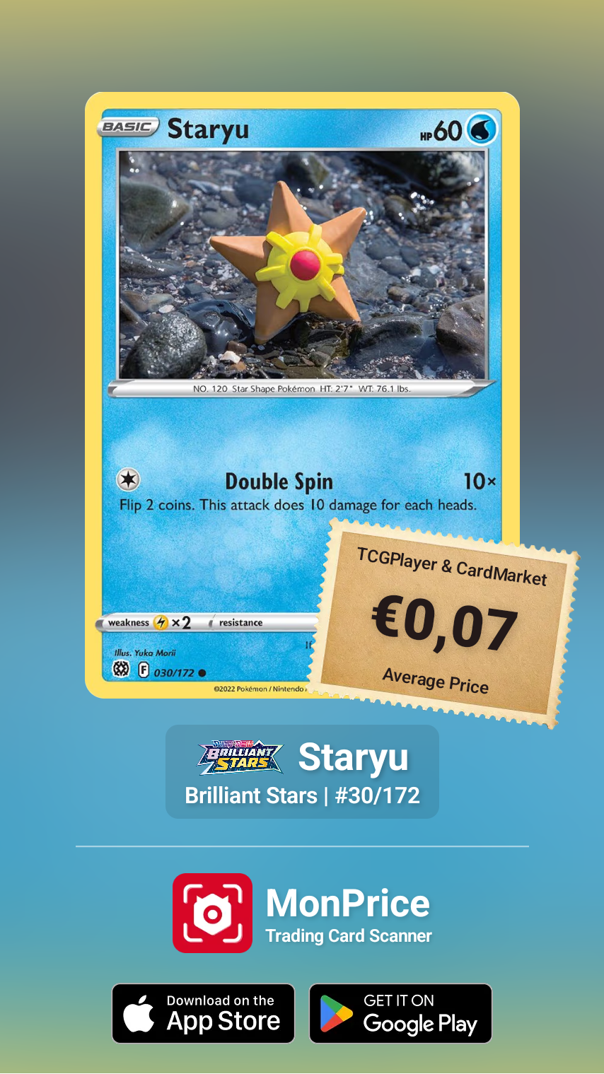 SAMMELKARTE Pokémon Staryu