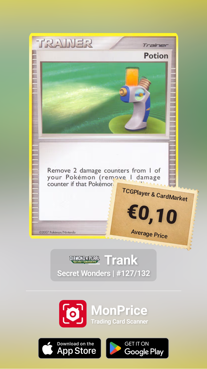 SAMMELKARTE Pokémon Trainer Trank