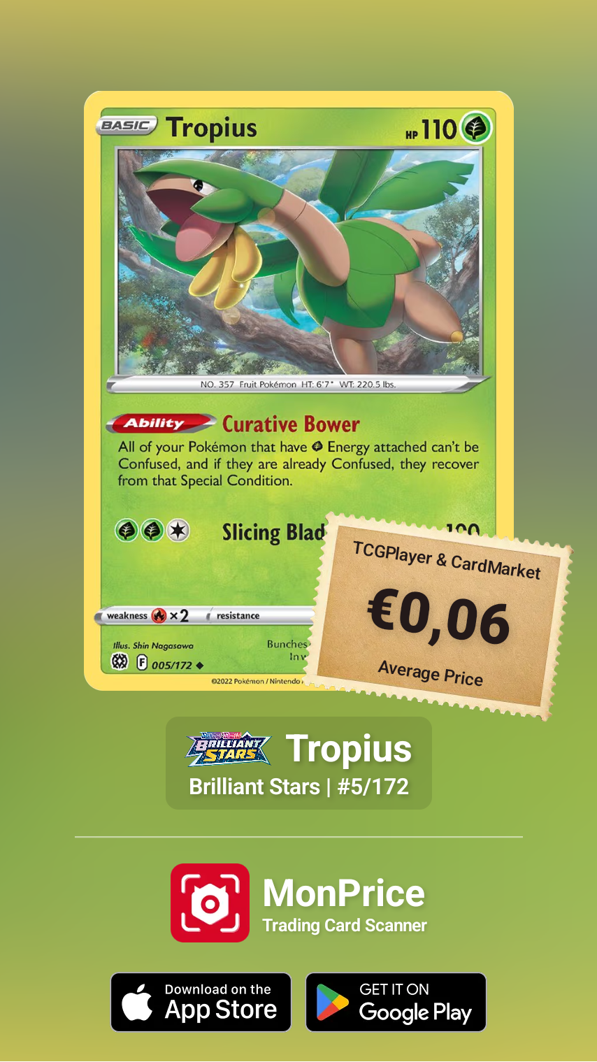 SAMMELKARTE Pokémon Tropius