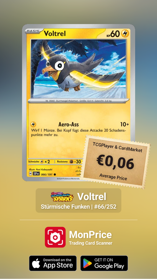 SAMMELKARTE Pokémon Voltrel Deutsch Original