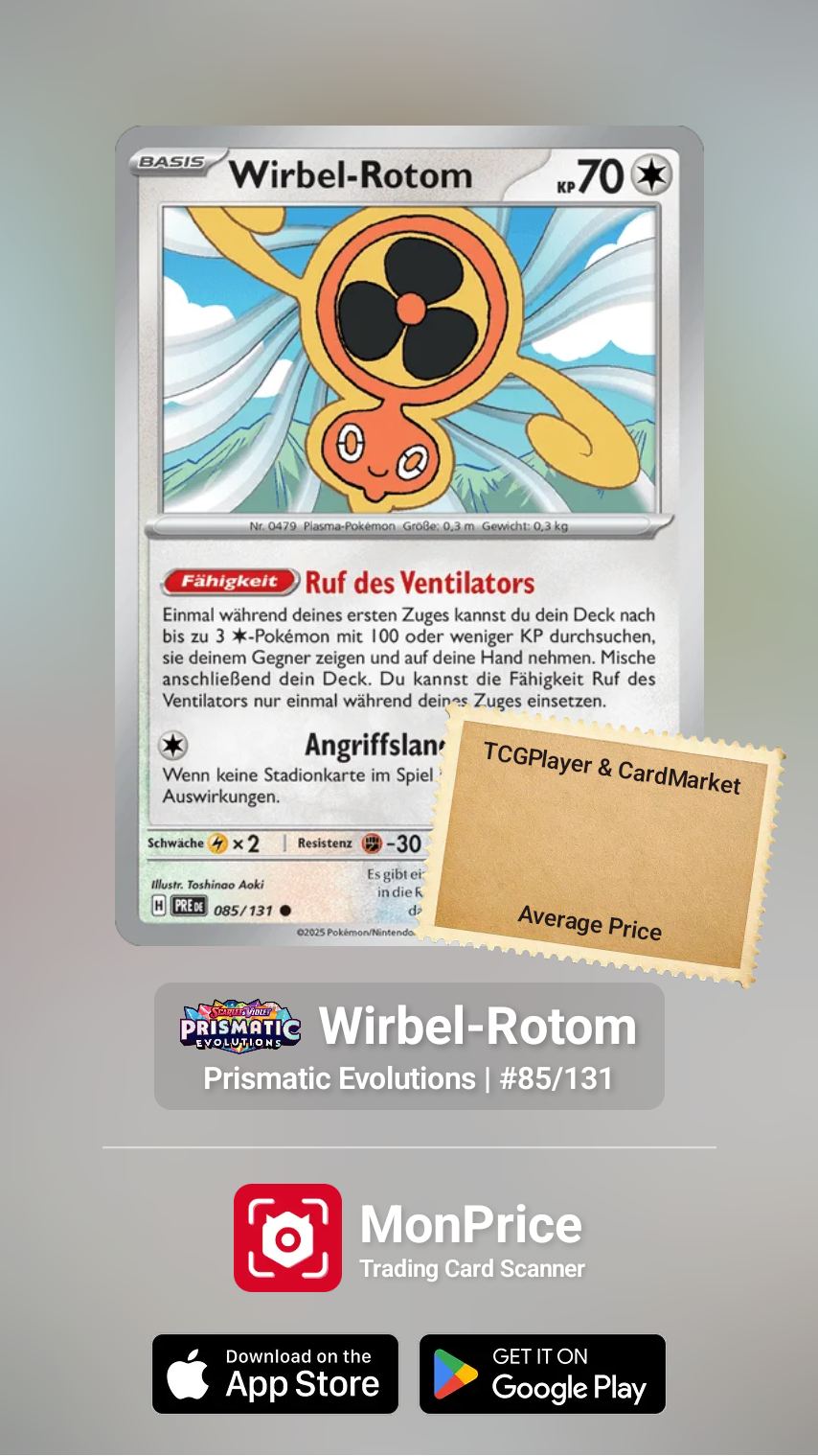 SAMMELKARTE Pokémon Wirbel-Rotom Deutsch